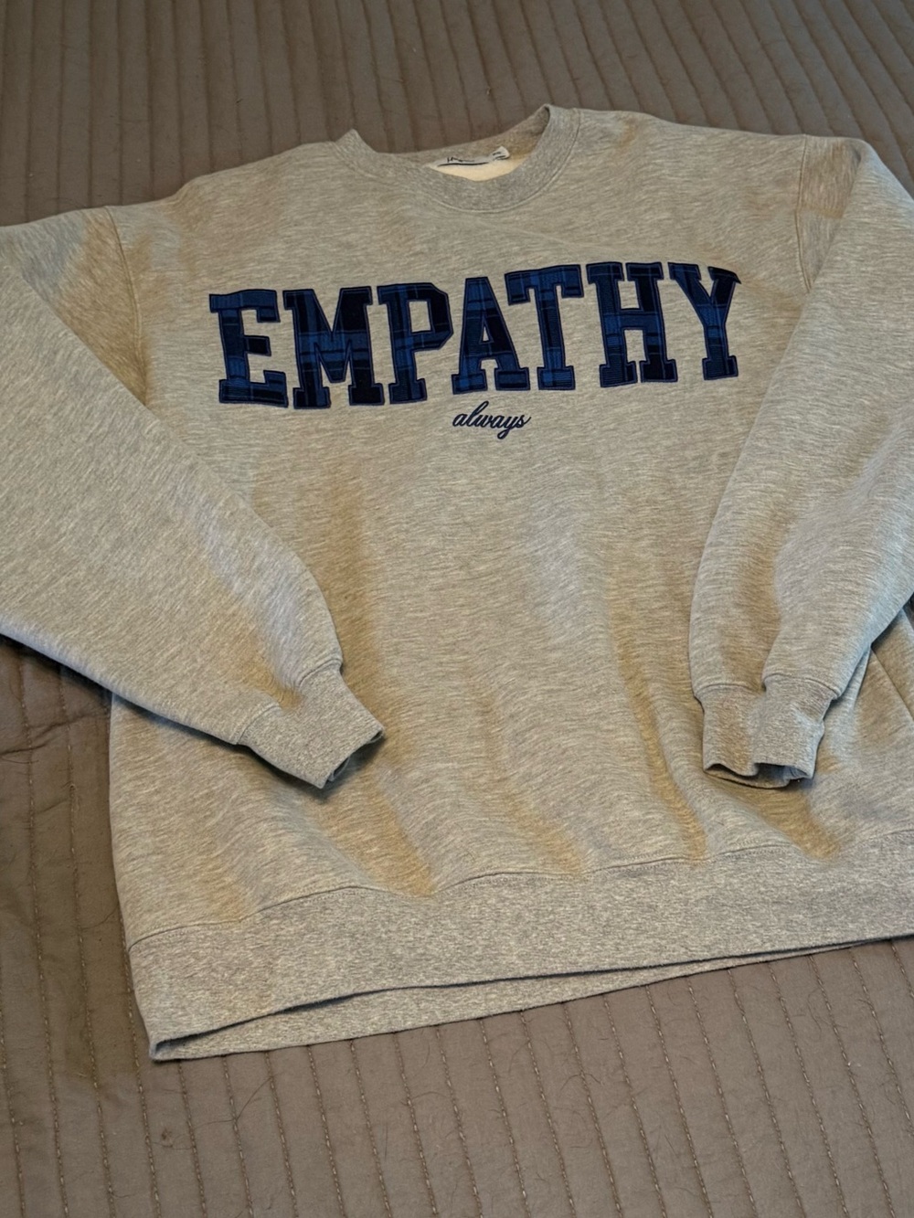 Empathy Always Men's Grey Crewneck Sweatshirt
